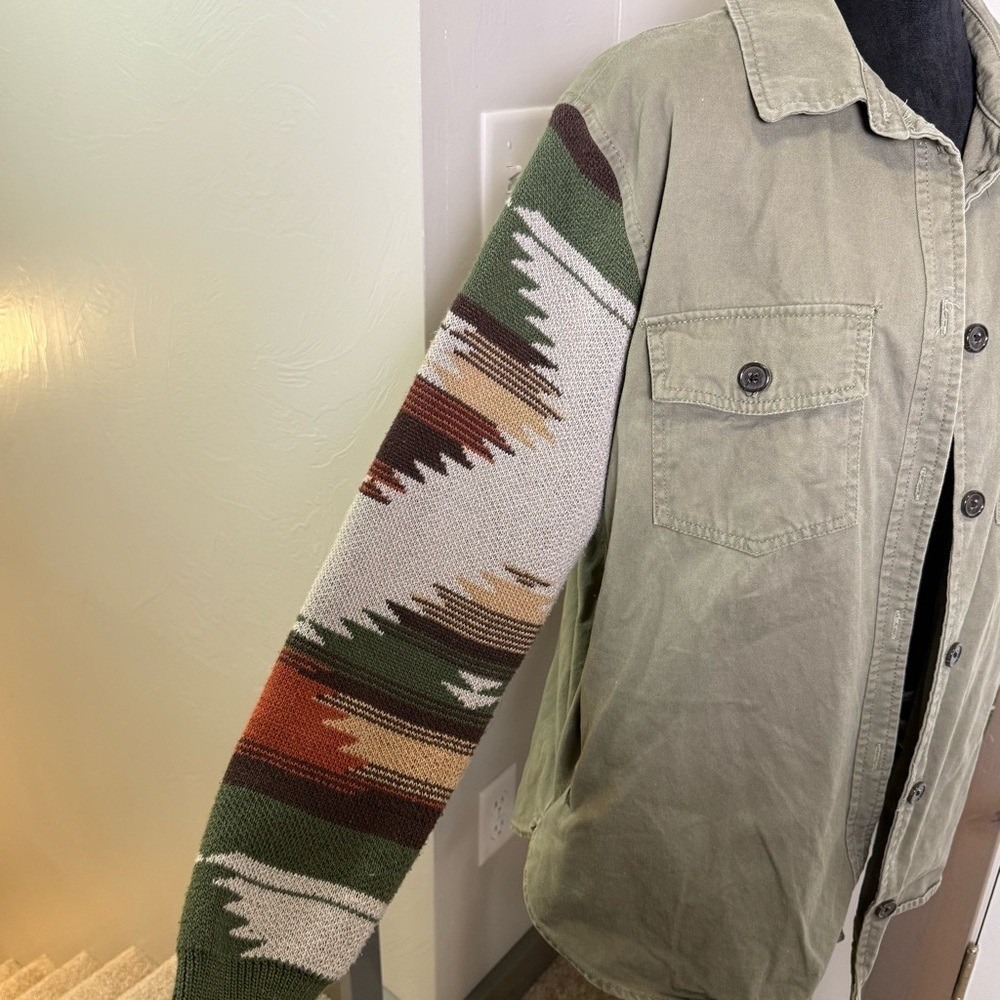 Thread & Supply Button Up Jacket Southwestern Navajo Blanket Print Western M - Picture 3 of 7